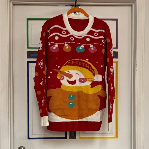 unbranded Other - Festive Red Snowman Crewneck Sweater
